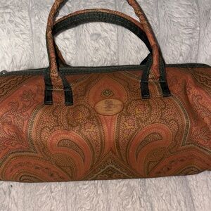 Etro Women's Brown Paisley Travel Bag